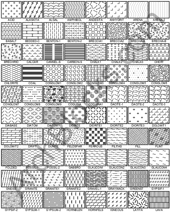 shale wall pattern cad